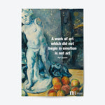 Ladda upp bild till gallerivisning, Poster med motiv av Paul Cézannes Stilleben med statyett, samt citat
