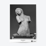 Ladda upp bild till gallerivisning, Svartvit poster med Gustaf Lindbergs marmorskulptur Dimman
