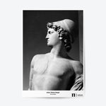 Ladda upp bild till gallerivisning, Svartvit poster med detalj av Sergels terrakottaskulptur Diomedes
