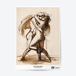 Ladda upp bild till gallerivisning, Poster med Sergels skiss Hetsigt kärlekspar
