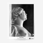 Ladda upp bild till gallerivisning, Svartvit poster med detalj av Nicolaes Millichs marmorskulptur Urania
